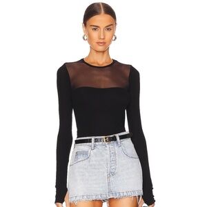 Michael Lauren Jet Black Long Sleeve Top